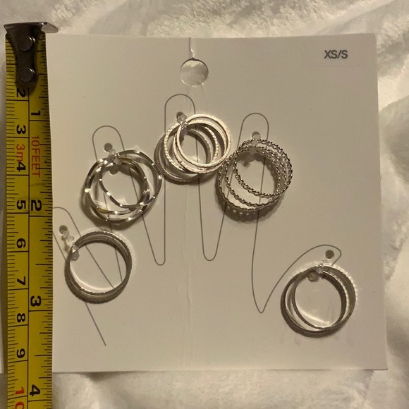H & M Stackable Silver Tone 14 Piece Ring Set - Picture 2 of 5